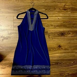 White house black market blue dress size medium
